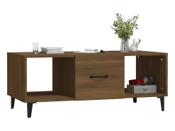 Mesa De Centro* Mesa de centro | Mesa de apoio 102x50x40 cm derivados madeira carvalho Castanho