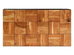 Mesa De Centro| Mesa de centro | Mesa de apoio | Mesa de café 110x60x40 cm madeira acácia maciça e aço Castanho