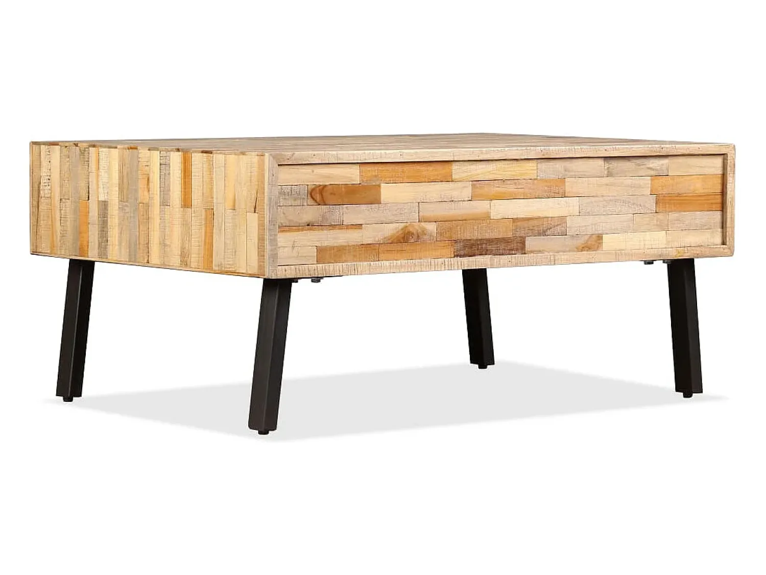 Mesa de centro | Mesa de apoio teca maciça reciclada 90x65x40 cm^ Mesa De Centro