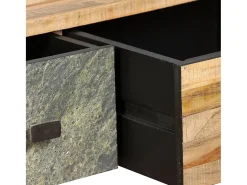 Mesa de centro | Mesa de apoio teca maciça reciclada 90x65x40 cm^ Mesa De Centro
