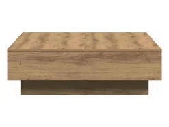 Mesa De Centro| Mesa de centro | Mesa de apoio carvalho artisiano 90x90x28 cm Bege
