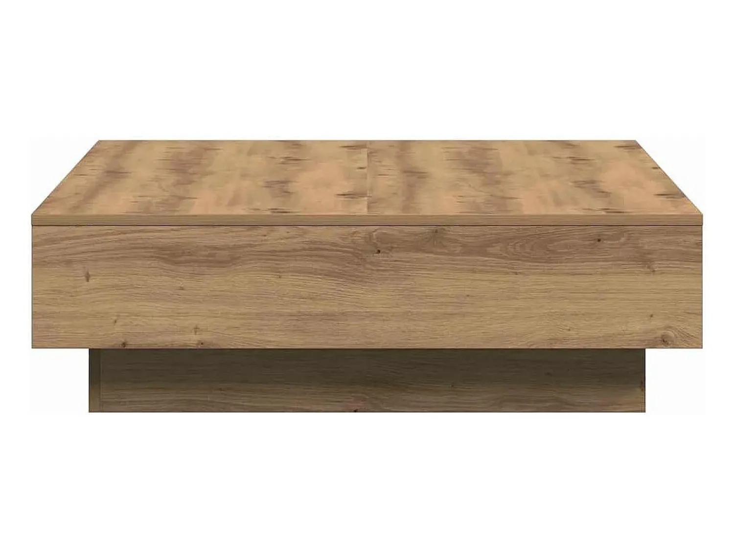 Mesa De Centro| Mesa de centro | Mesa de apoio carvalho artisiano 90x90x28 cm Bege