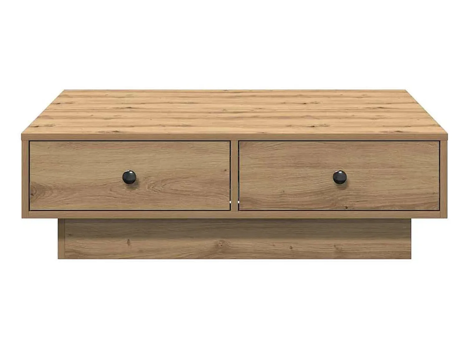 Mesa De Centro| Mesa de centro | Mesa de apoio carvalho artisiano 90x90x28 cm Bege