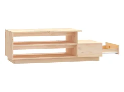 Mesa De Centro* Mesa de centro | Mesa de apoio | Mesa de café 120x50x40.5 cm madeira de pinho maciça Castanho