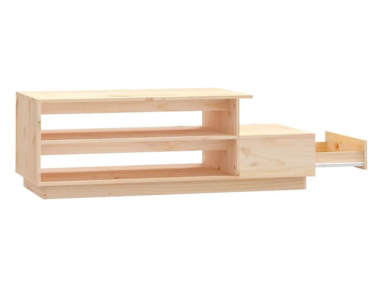 Mesa De Centro* Mesa de centro | Mesa de apoio | Mesa de café 120x50x40.5 cm madeira de pinho maciça Castanho