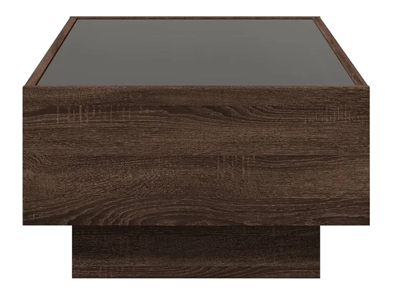Mesa De Centro* Mesa de centro | Mesa de apoio c/ LEDs 90x50x30 cm derivados de madeira Castanho