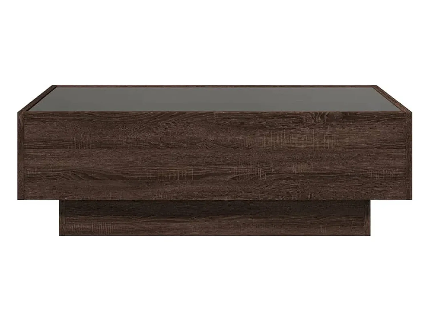 Mesa De Centro* Mesa de centro | Mesa de apoio c/ LEDs 90x50x30 cm derivados de madeira Castanho