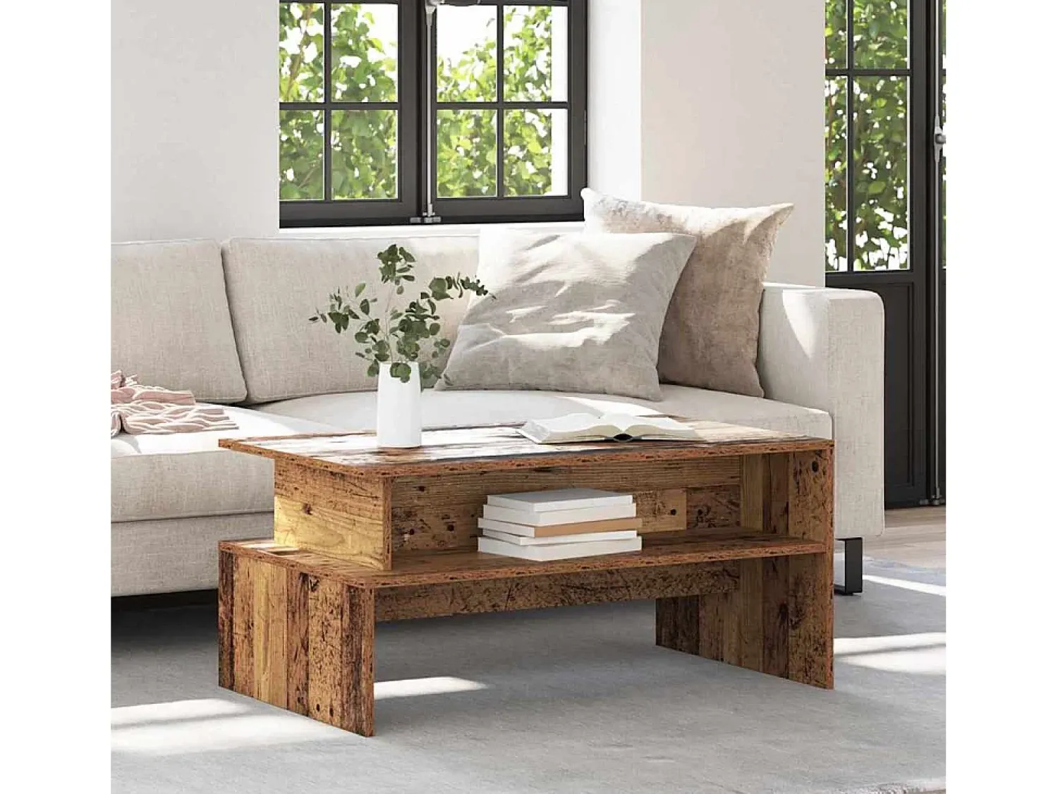 Mesa de centro | Mesa de apoio Madeira antiga 90x55x42.5 cm^ Mesa De Centro