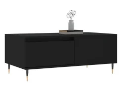 Hot Mesa de centro | Mesa de apoio 90x50x36.5 cm derivados de madeira Preto
