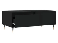Hot Mesa de centro | Mesa de apoio 90x50x36.5 cm derivados de madeira Preto