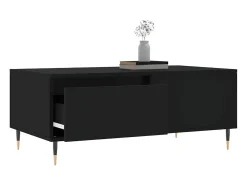 Hot Mesa de centro | Mesa de apoio 90x50x36.5 cm derivados de madeira Preto