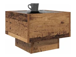 New Mesa de centro | Mesa de apoio Madeira antiga 40x40x30 cm Castanho