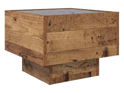 New Mesa de centro | Mesa de apoio Madeira antiga 40x40x30 cm Castanho