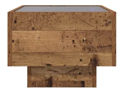 New Mesa de centro | Mesa de apoio Madeira antiga 40x40x30 cm Castanho