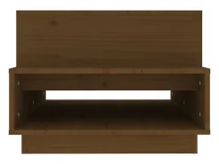 Mesa de centro | Mesa de apoio 80x55x40.5 cm madeira pinho maciça -mel Castanho
