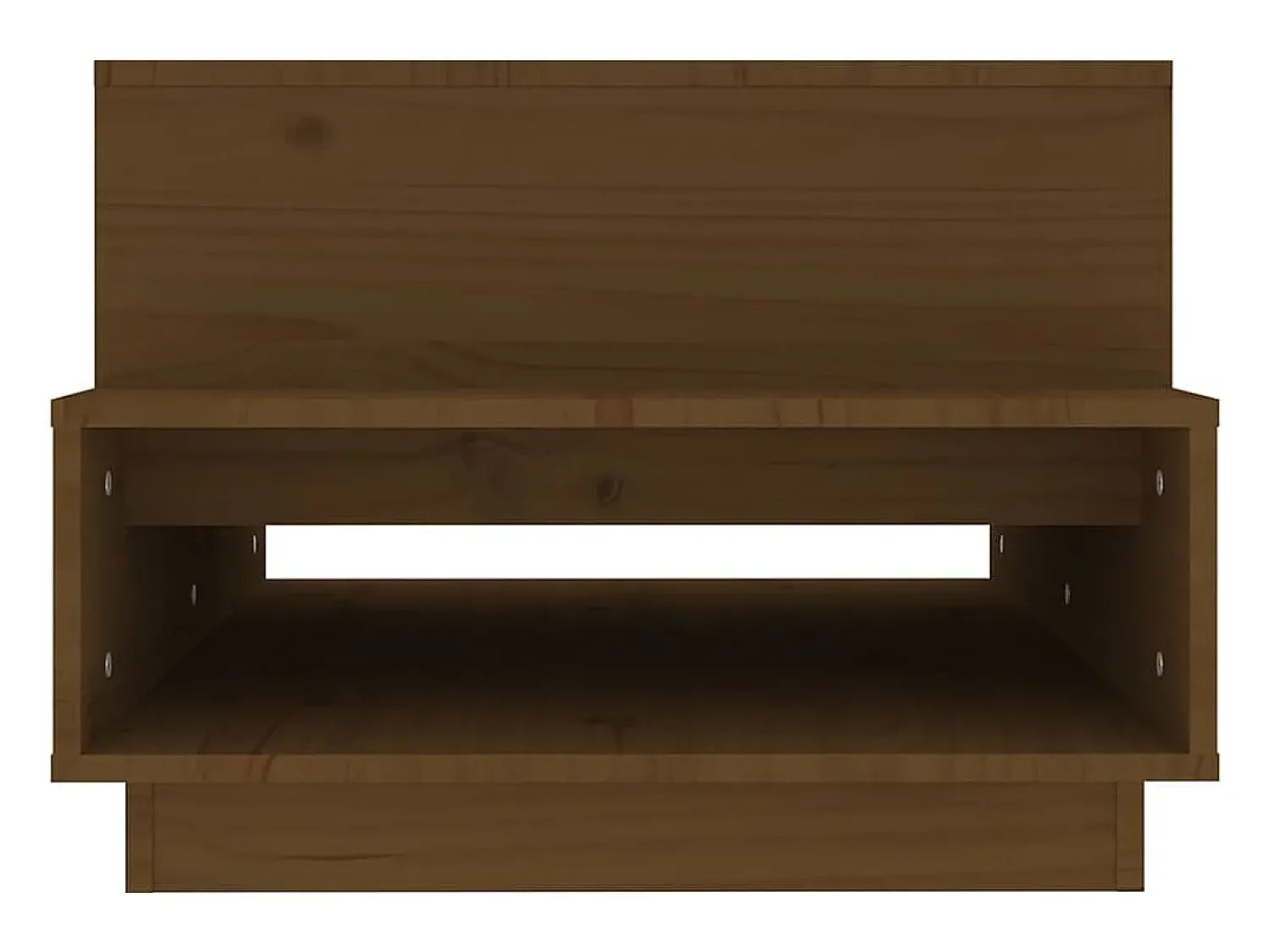 Mesa de centro | Mesa de apoio 80x55x40.5 cm madeira pinho maciça -mel Castanho