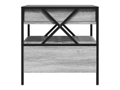 Mesa De Centro* Mesa de centro | Mesa de apoio luzes LED Infinity 50x50x51 cm sonoma Cinzento