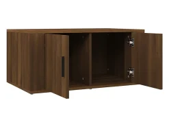 Mesa De Centro| Mesa de centro | Mesa de apoio 80x50x36 cm derivados de madeira carvalho Castanho