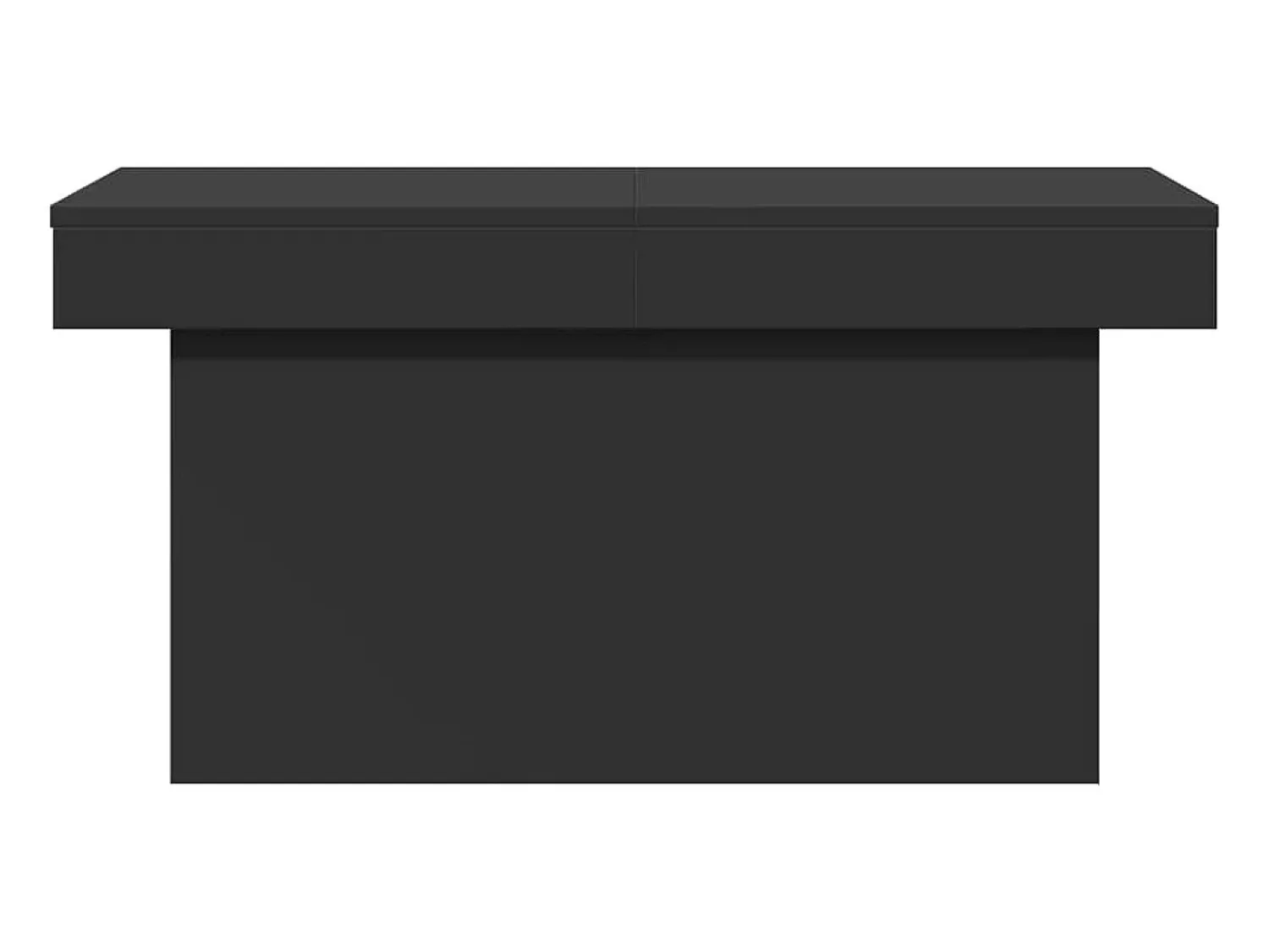 Mesa De Centro* Mesa de centro | Mesa de apoio 80x55x40 cm derivados de madeira Preto