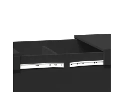 Mesa De Centro* Mesa de centro | Mesa de apoio 80x55x40 cm derivados de madeira Preto