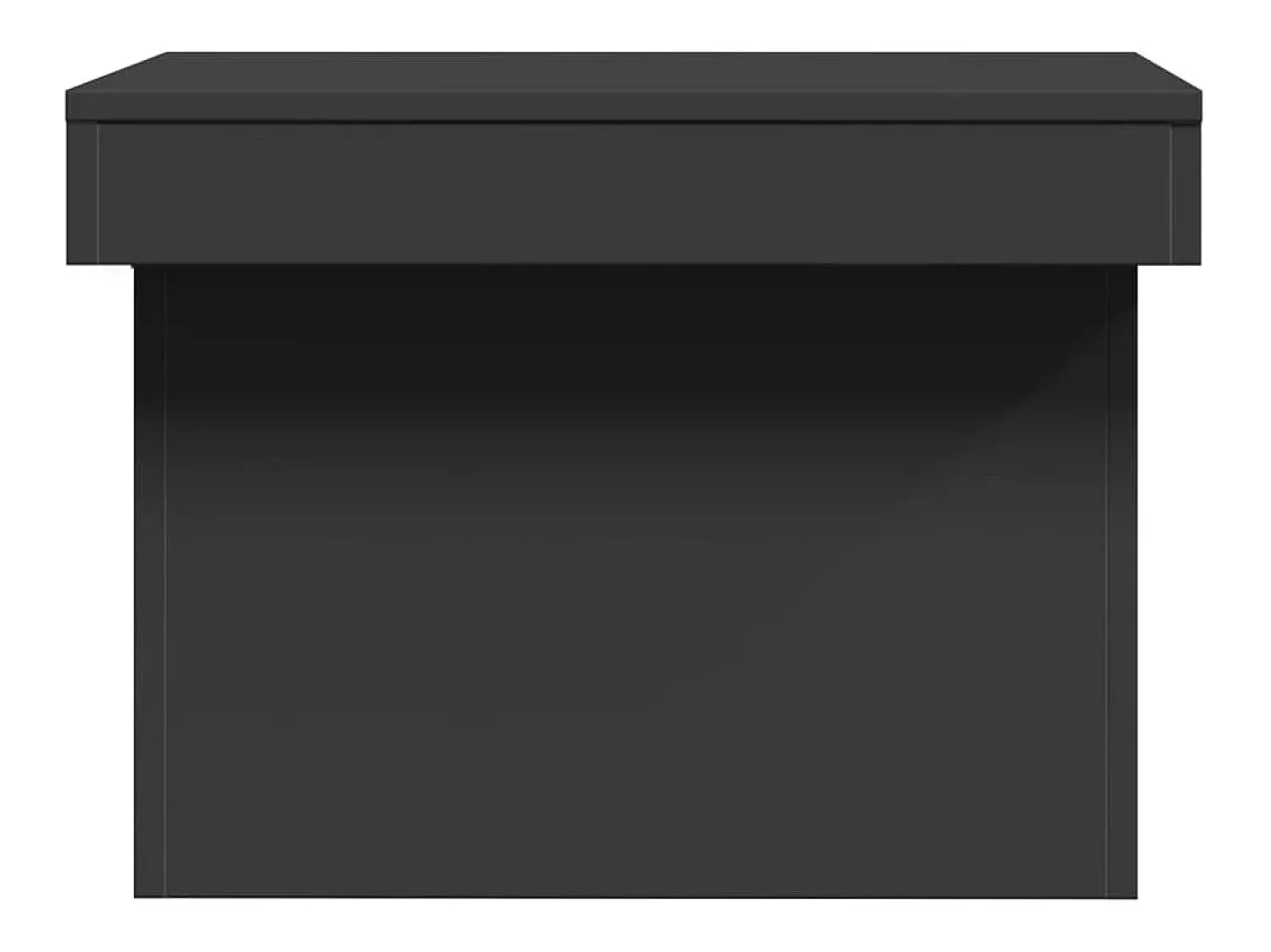 Mesa De Centro* Mesa de centro | Mesa de apoio 80x55x40 cm derivados de madeira Preto