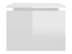 Mesa De Centro* Mesa de centro | Mesa de apoio 68x50x38 cm derivados madeira brilhante Branco
