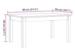 Mesa De Centro* Mesa de centro | Mesa de apoio 80x50x40 cm madeira pinho maciça cera Castanho
