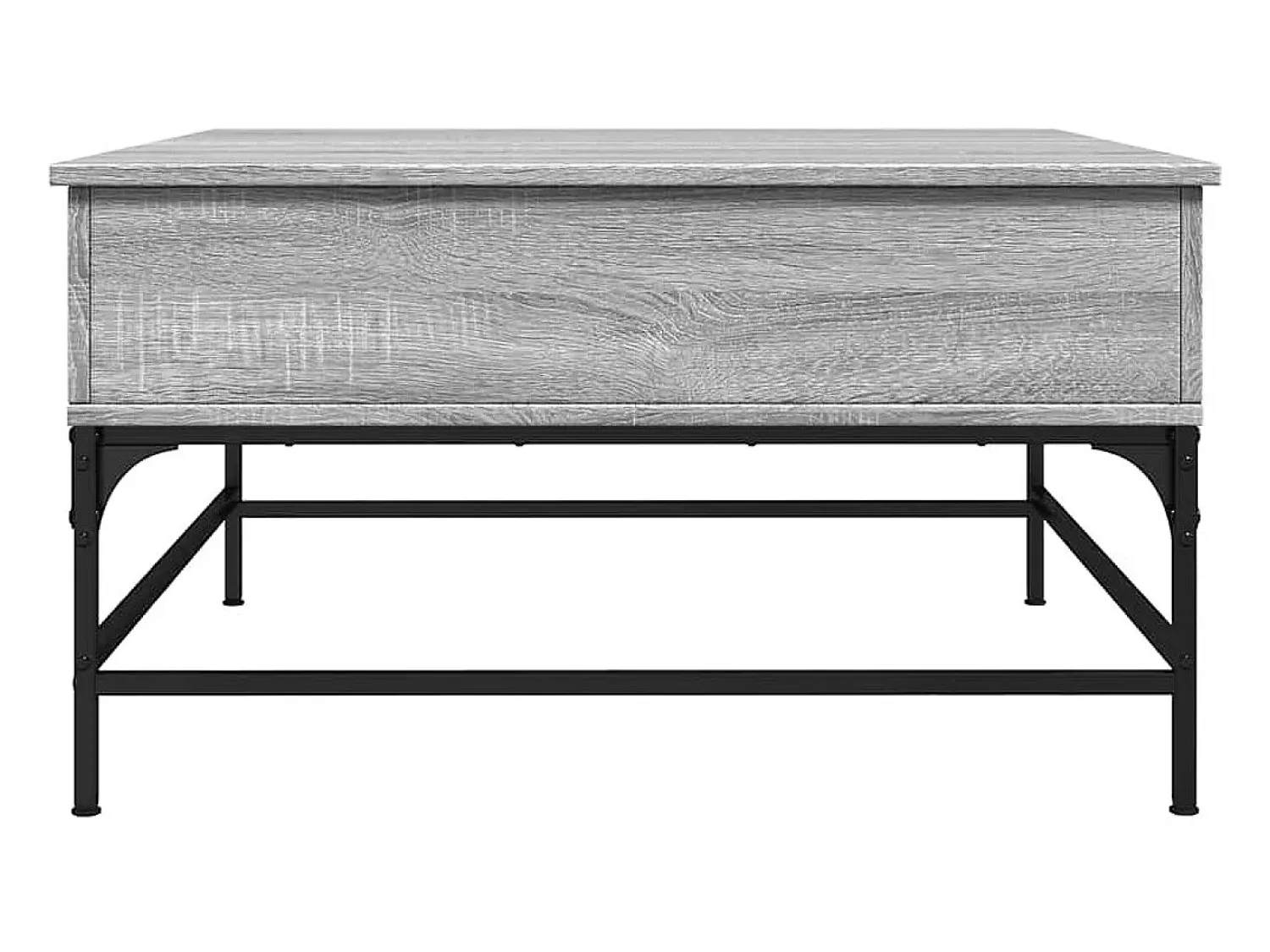 Mesa De Centro| Mesa de centro | Mesa de apoio 80x80x45 cm deriv. madeira/metal sonoma Cinzento