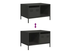 Mesa de centro | Mesa de apoio 68.5x50x43.5 cm aço laminado a frio^ Mesa De Centro
