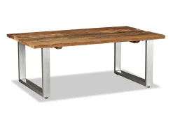 Mesa de centro | Mesa de apoio 100x60x38 cm madeira reciclada maciça^ Mesa De Centro