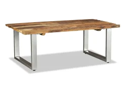 Mesa de centro | Mesa de apoio 100x60x38 cm madeira reciclada maciça^ Mesa De Centro