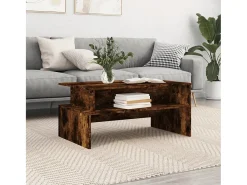 Mesa De Centro* Mesa de centro | Mesa de apoio 90x55x42.5cm derivados madeira carvalho fumado Castanho