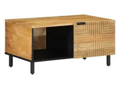 Mesa de centro | Mesa de apoio 80x50x40 cm madeira de mangueira maciça^ Mesa De Centro