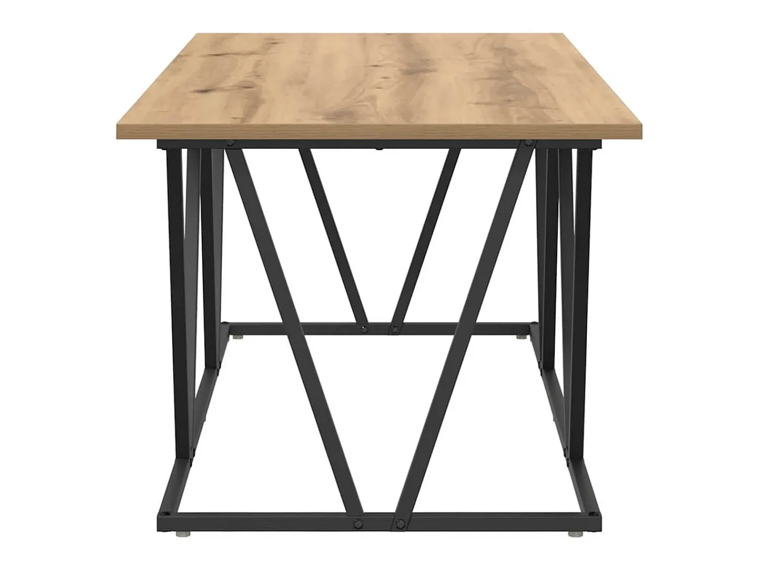 Mesa De Centro| Mesa de centro | Mesa de apoio | Mesa de café carvalho artisiano 100x50x40 cm Castanho