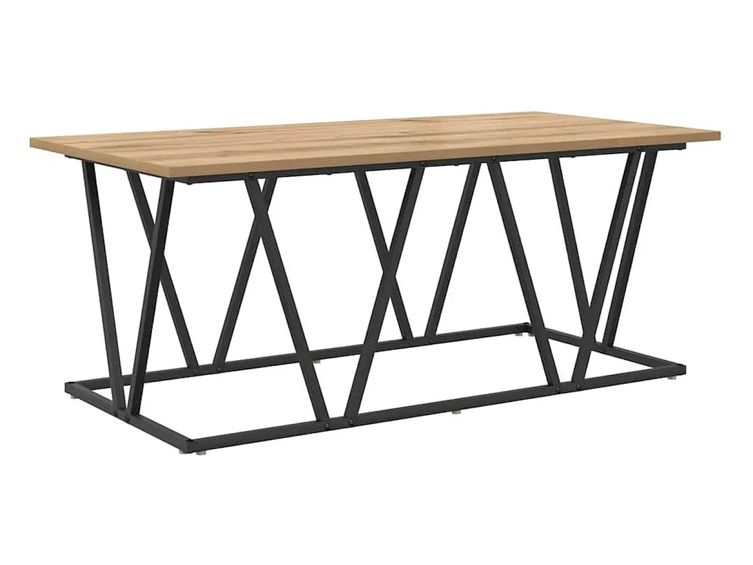 Mesa De Centro| Mesa de centro | Mesa de apoio | Mesa de café carvalho artisiano 100x50x40 cm Castanho