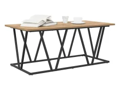 Mesa De Centro| Mesa de centro | Mesa de apoio | Mesa de café carvalho artisiano 100x50x40 cm Castanho