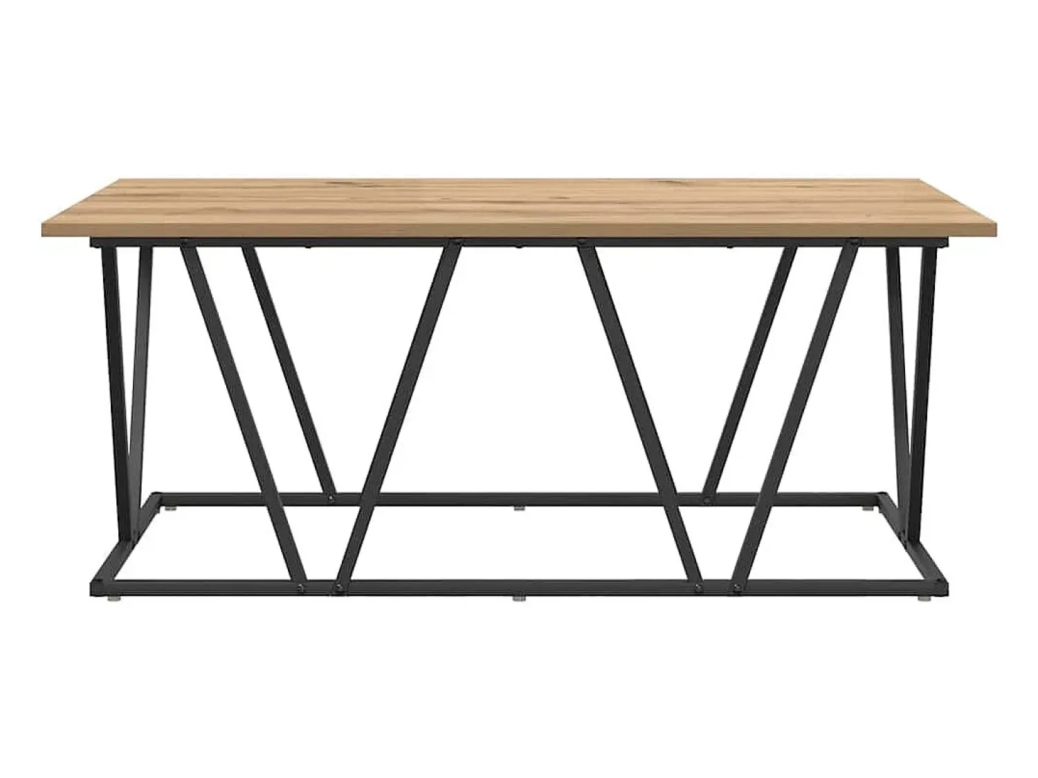 Mesa De Centro| Mesa de centro | Mesa de apoio | Mesa de café carvalho artisiano 100x50x40 cm Castanho