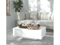 Mesa De Centro| Mesa de centro | Mesa de apoio 85x55x31 cm contraplacado Branco
