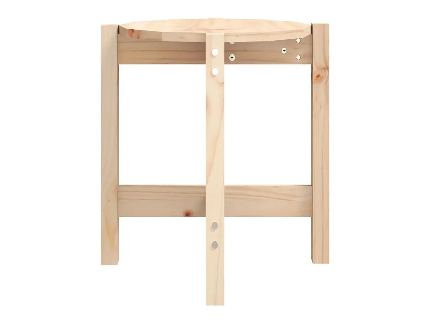 Mesa De Centro| Mesa de centro | Mesa de apoio Ø 42.5x45 cm madeira de pinho maciça Castanho