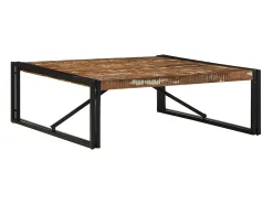 Mesa de centro | Mesa de apoio 100x100x35 cm madeira maciça recuperada^ Mesa De Centro