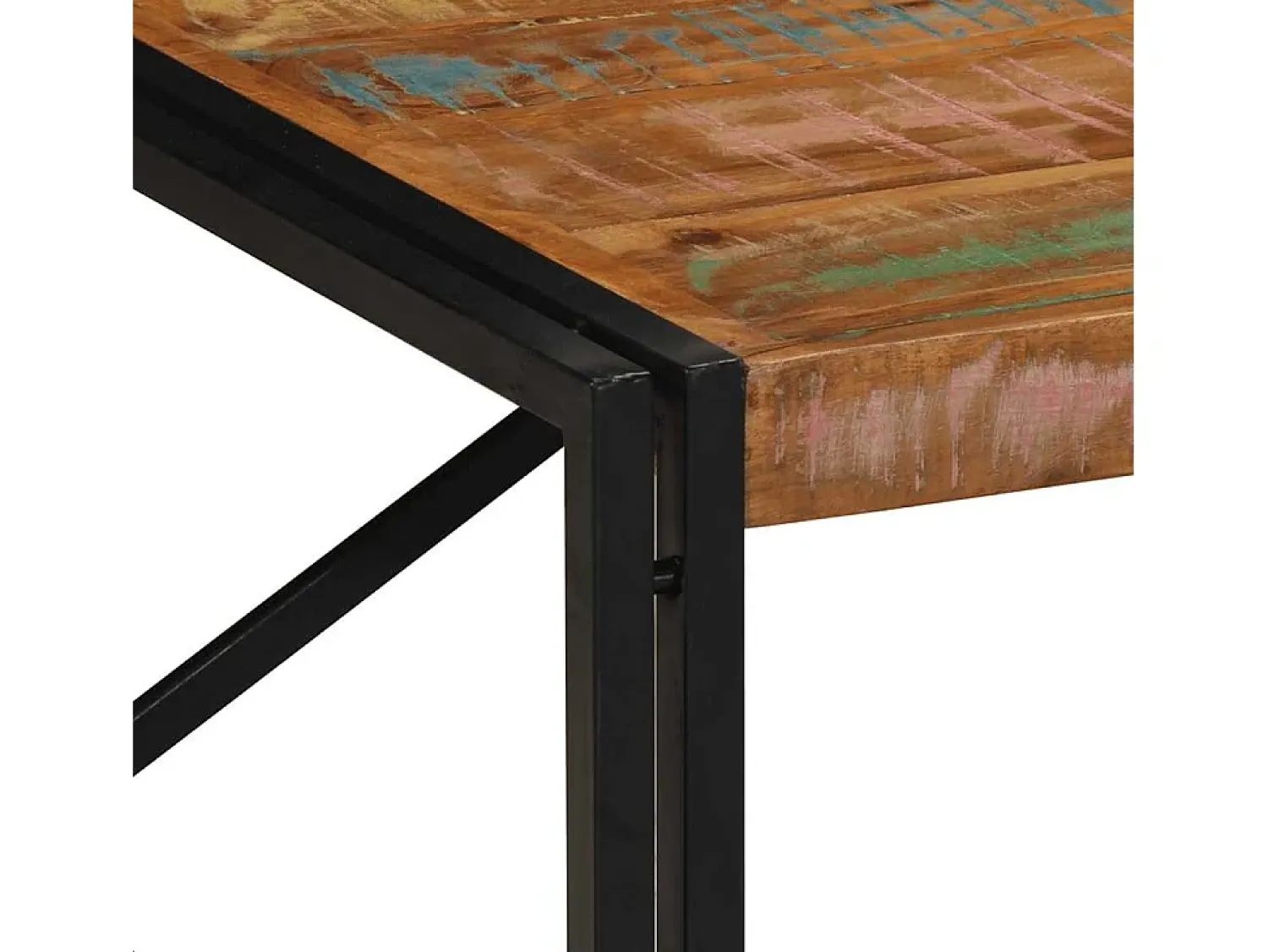 Mesa de centro | Mesa de apoio 100x100x35 cm madeira maciça recuperada^ Mesa De Centro