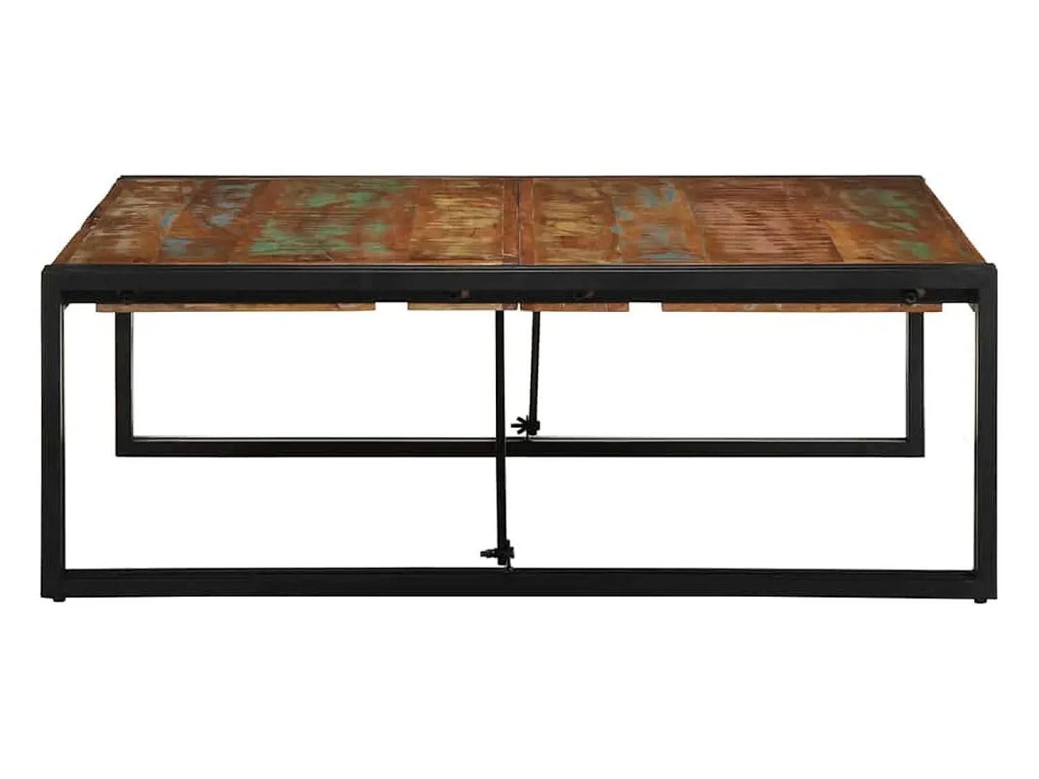 Mesa de centro | Mesa de apoio 100x100x35 cm madeira maciça recuperada^ Mesa De Centro