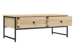 Mesa de centro | Mesa de apoio 101x49x39.5 cm derivados madeira carvalho sonoma Castanho