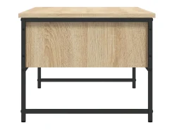 Mesa de centro | Mesa de apoio 101x49x39.5 cm derivados madeira carvalho sonoma Castanho