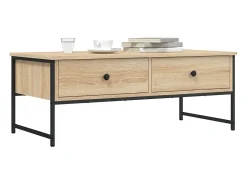 Mesa de centro | Mesa de apoio 101x49x39.5 cm derivados madeira carvalho sonoma Castanho