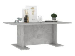Mesa De Centro* Mesa de centro | Mesa de apoio 103.5x60x40 cm contraplacado cimento Cinzento