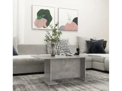 Mesa De Centro* Mesa de centro | Mesa de apoio 103.5x60x40 cm contraplacado cimento Cinzento