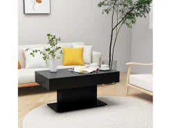 Mesa De Centro* Mesa de centro | Mesa de apoio 96x50x45 cm derivados de madeira Preto