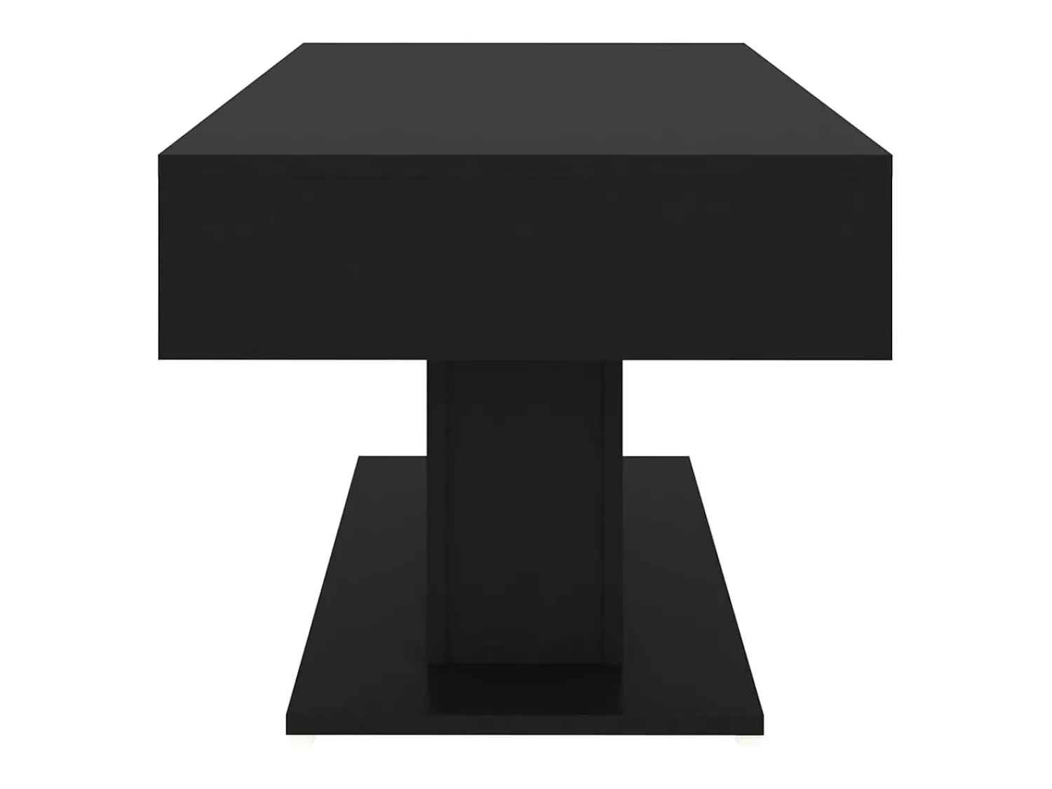 Mesa De Centro* Mesa de centro | Mesa de apoio 96x50x45 cm derivados de madeira Preto
