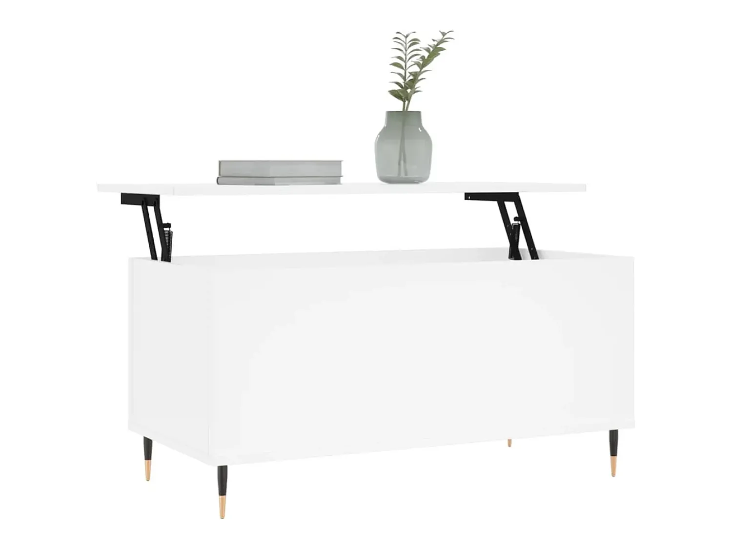 Hot Mesa de centro | Mesa de apoio 90x44.5x45 cm derivados de madeira Branco